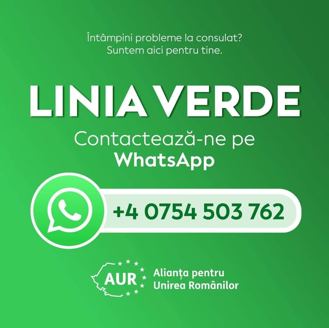 AUR lansează platforma „Linia Verde pentru Consulate”<br>