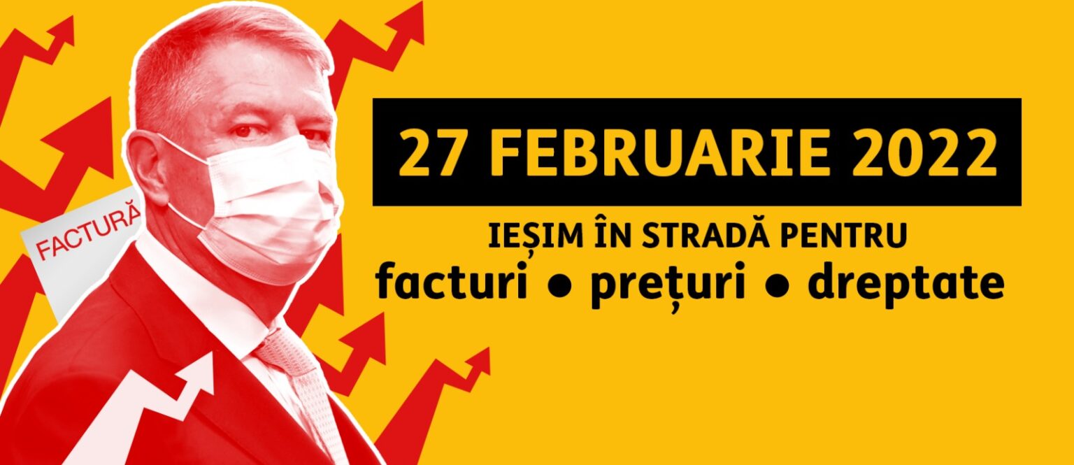 Alianța pentru Unirea Românilor (AUR) organizează o amplă acțiune de protest împotriva regimului Iohannis, duminică, 27 februarie, ora 14:00, în Piața Universității din București, la care invită toți românii nemulțumiți de direcția în care se îndreaptă ța