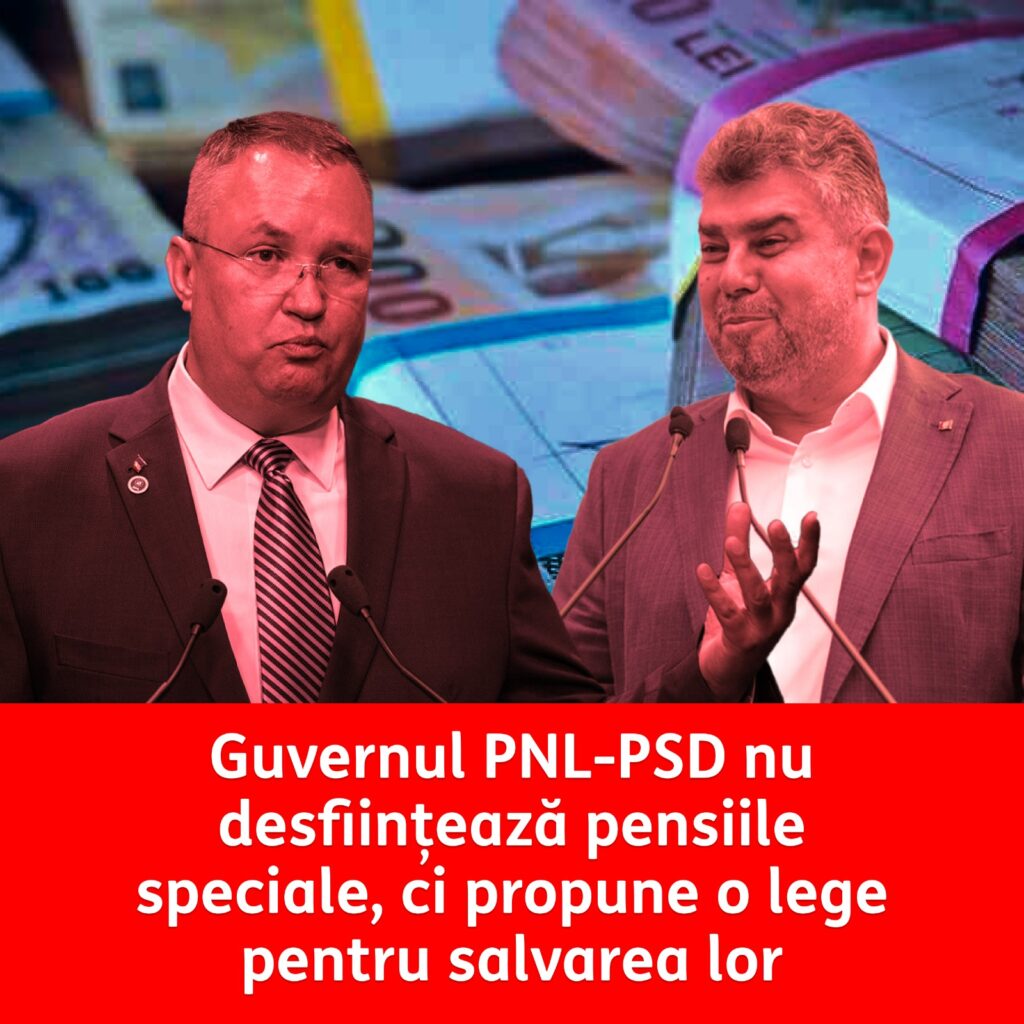 Reducerea pensiilor speciale, o altă minciună PSD-PNL